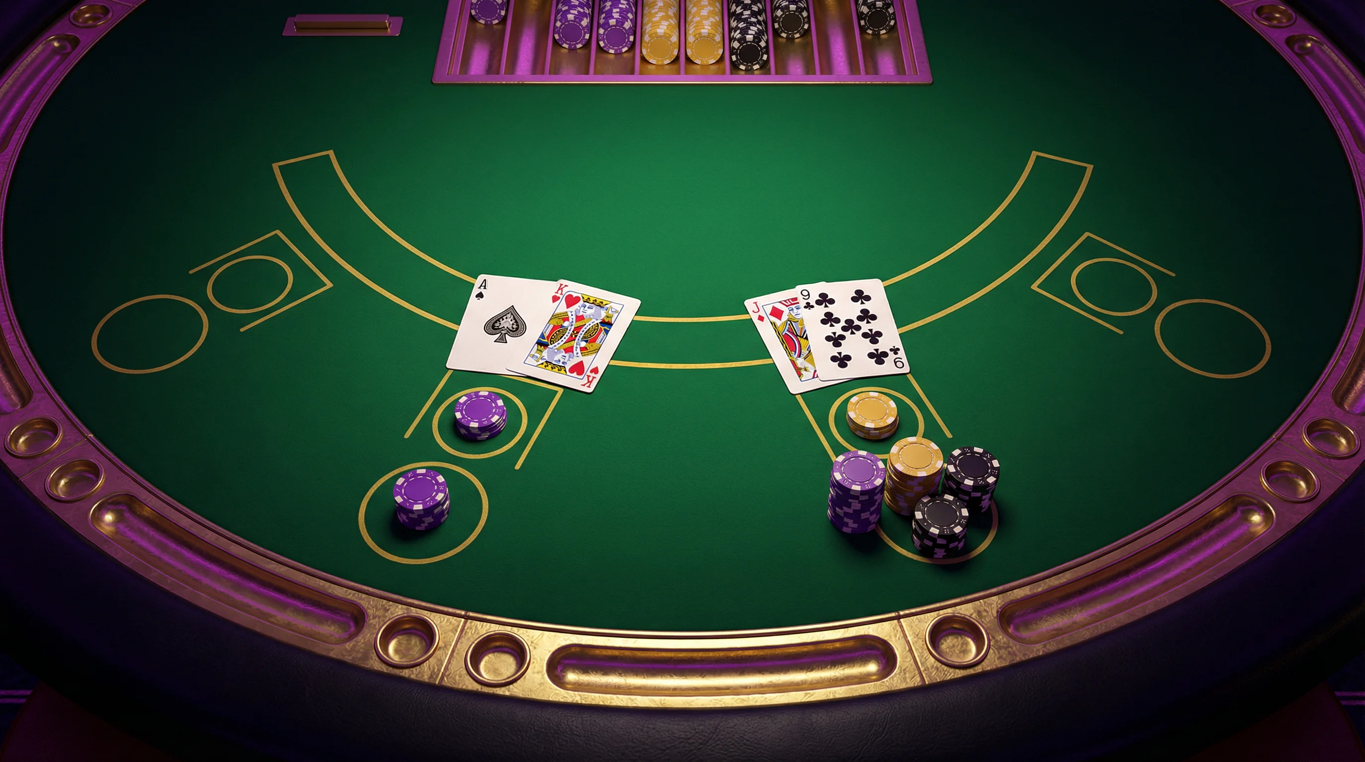 Mesa de blackjack profesional